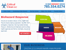 Tablet Screenshot of criticalcleanllc.com